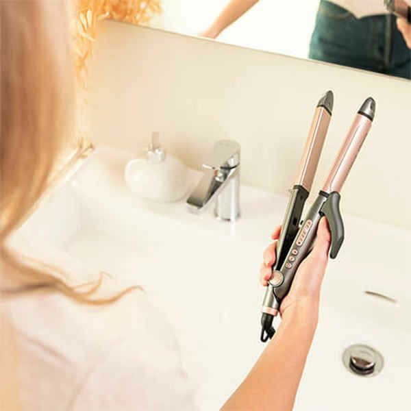 Ceramic Hair Straighteners Cecotec Black Pink on Sale