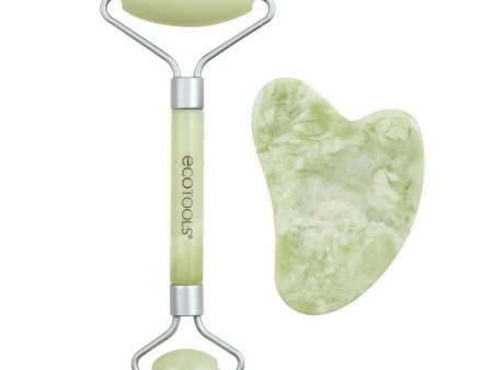 Anti-Ageing Treatment for Face and Neck Ecotools Jade Jade Set 2 Pieces Sale